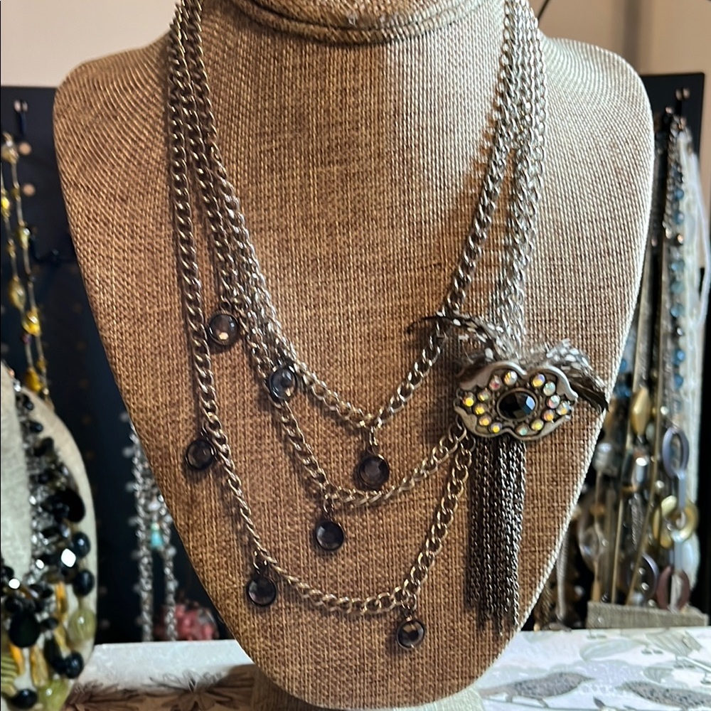 Boho Multi-Layer Necklace with unique pendant